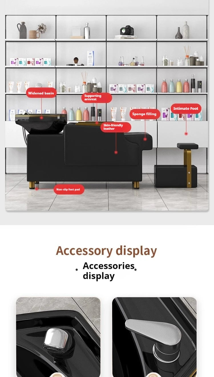 Modern Comfortable Shampoo Bed Luxury Nordic Fashion Custom Shampoo Bed Delicacy Delicacy Cadeira De Barbearia Salon Furniture