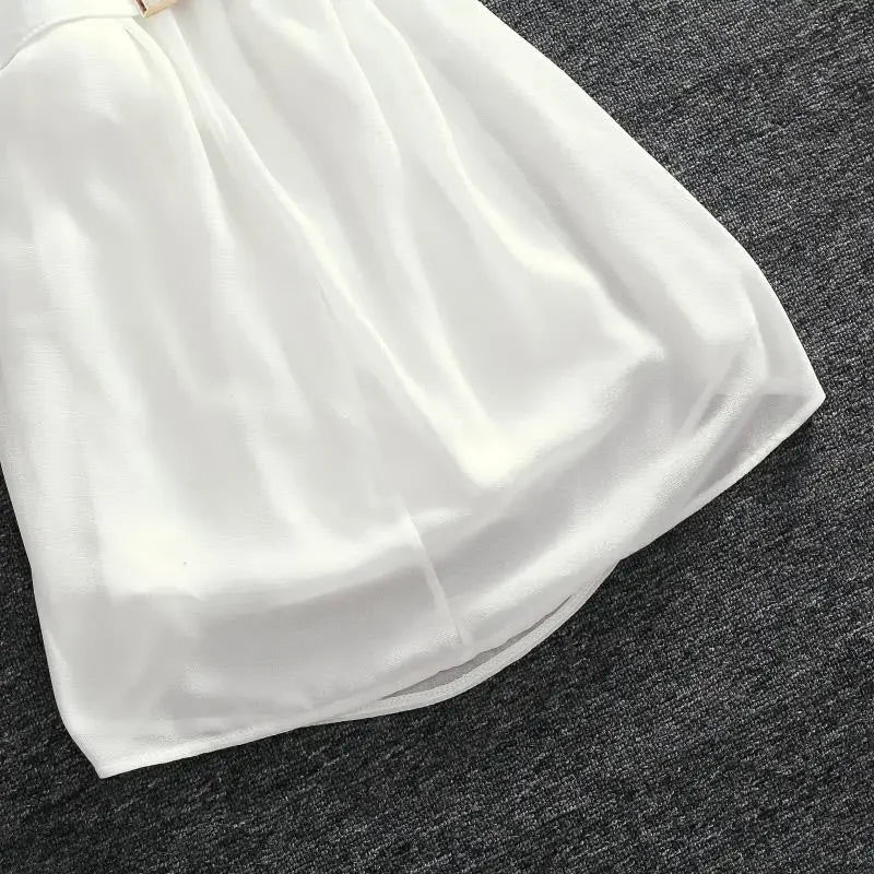 Women's Dress Sundress Clothing Female Dresses 2024 Slip Mini Short White Silk Satin Chiffon Loose Xxl Chic and Elegant Pretty X