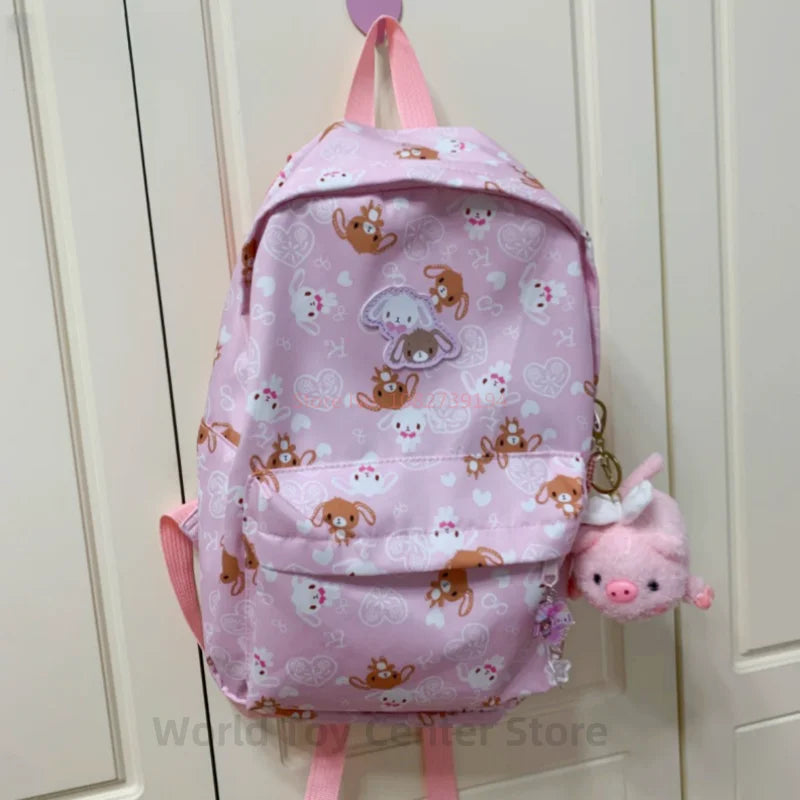 Kawaii Cute Sugarbunnies Backpack School Bags For Girls Cartoon Bunny Pink School Backpack Bagpack Knapsack Girl'S Gift