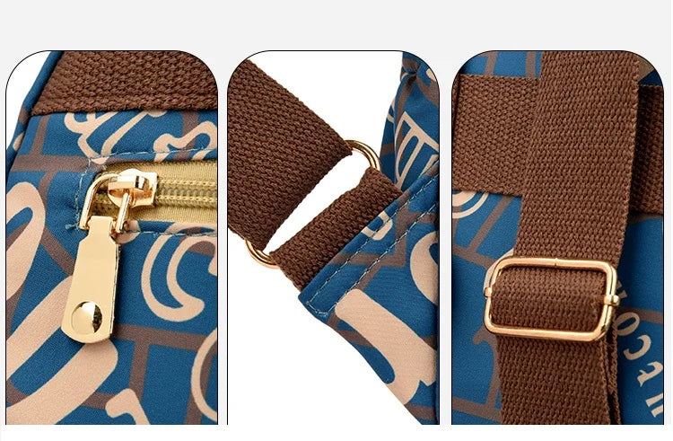 School Bag Women's Oxford Cloth Printed Casual Backpack Fashionable Large Capacity Lightweight Travel Versatile Backpack Backpac