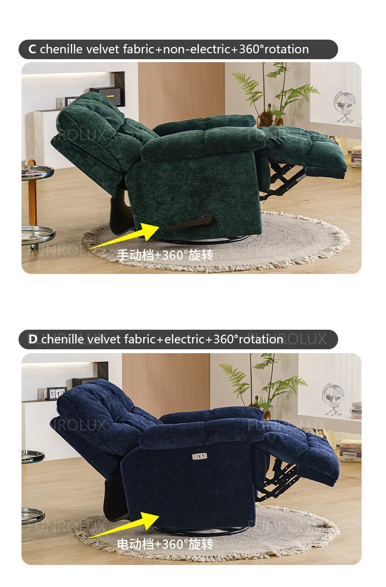 Modern Multifunctional Fabric Sofa Living Room Leisure Recliner Sofa Electric Sofa Hotel Club Leisure Recliner