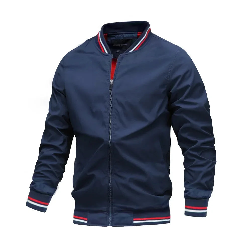 New men's standing collar jacket spring and autumn thin windproof jacket men's casual mountaineering and camping waterproof jack