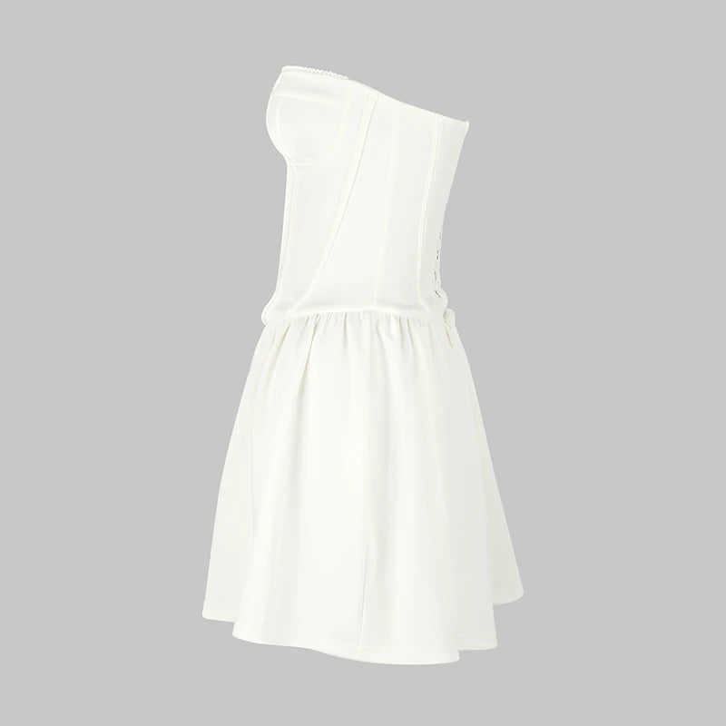 Sexy Women's Dresses New Summer Fashion Streetwear Casual Slim Dress Solid Sexy Elegant Lady Backless Strapless Dresses Clothing