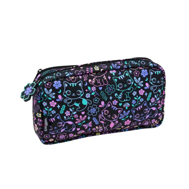 New Children'S Hot-Selling Schoolbag Female Cute High-Quality Black Cat Flower Pencil Case Lunch Bag Trolley Bag Back To School