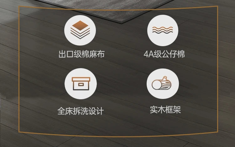 Headboard King Size Bed Frames European Nightstands Lounge Bed Luxury Bedroom Hotel Camas De Dormitorio House Accessories