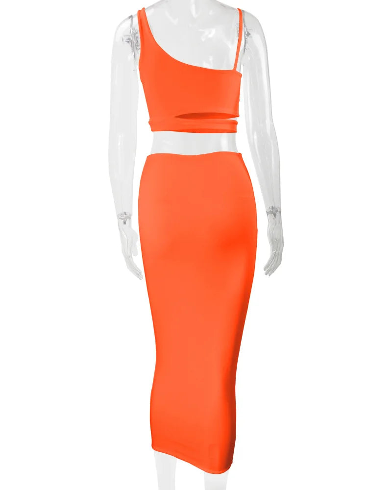 Women Dress Elegant Long Dresses Party Night Dress Women Dresses Woman Female Clothing Sexy Pleated Hollowout Two-piece Dress