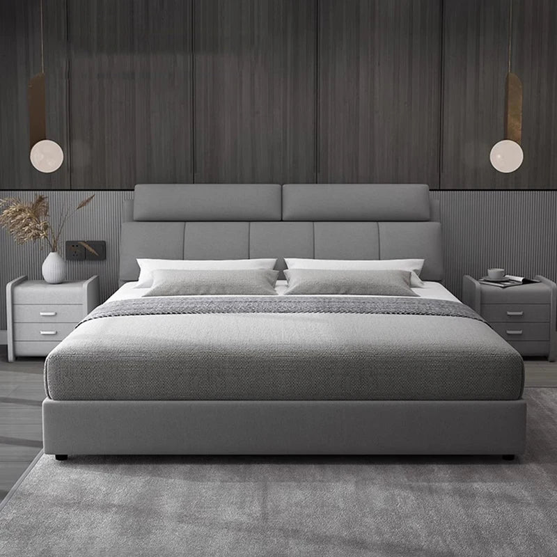 Headboard King Size Bed Frames European Nightstands Lounge Bed Luxury Bedroom Hotel Camas De Dormitorio House Accessories