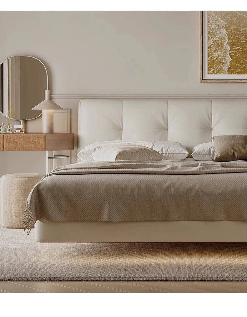 Genuine Leather Soft Bed Modern Design Bed Bett, Cama Fashion King/Queen Size Bedroom Furniture