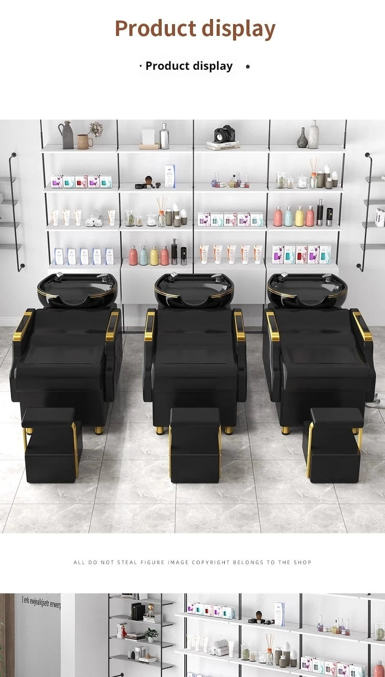 Modern Comfortable Shampoo Bed Luxury Nordic Fashion Custom Shampoo Bed Delicacy Delicacy Cadeira De Barbearia Salon Furniture