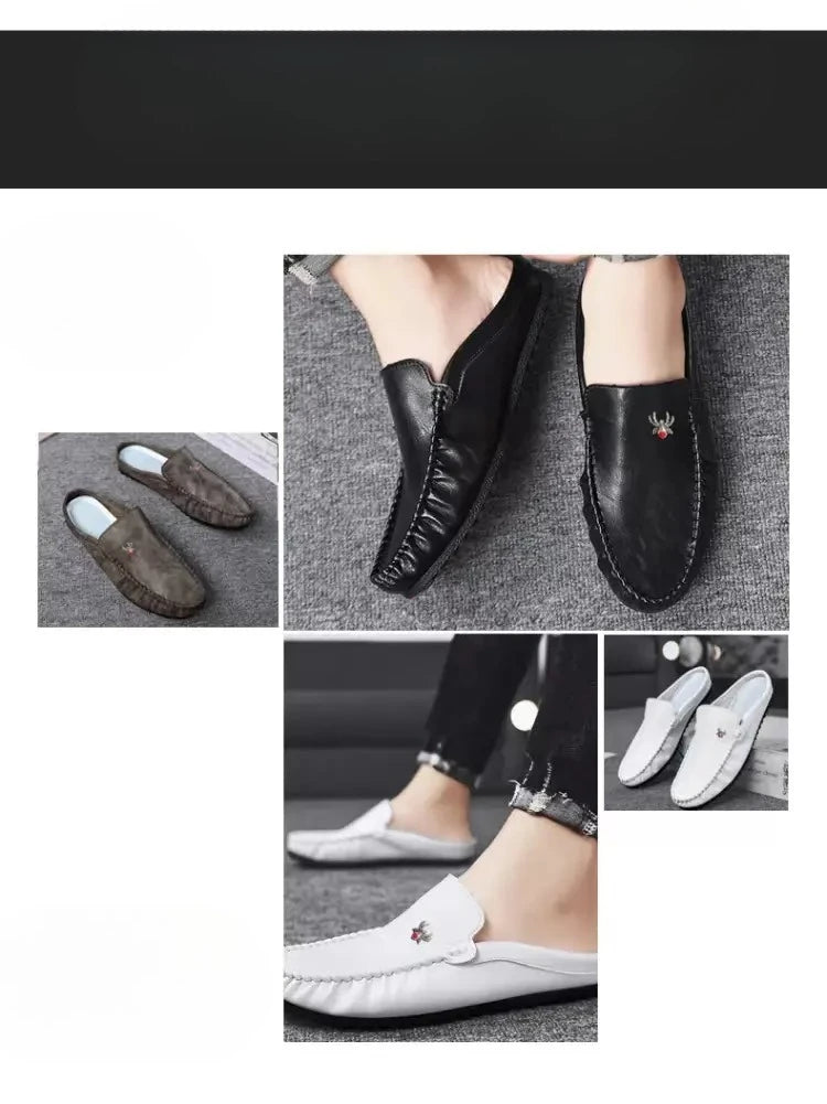 Shoes for Men Retro Elegant Gentleman Style Casual Party Comfortable Street Walking Summer Shoes Flat Bottomed Lightweight