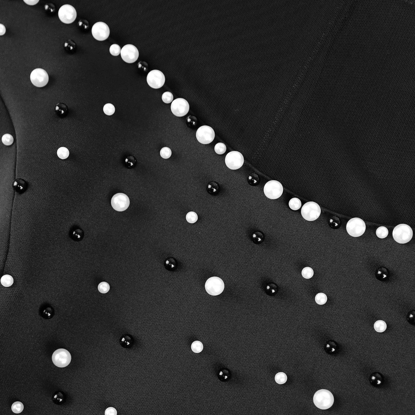 Elegant Dresses Woman 2024 Luxury O Neck Transparent Beaded Ruffles Full Sleeve Sheath Package Hips Mid Calf Birthday Party Robe