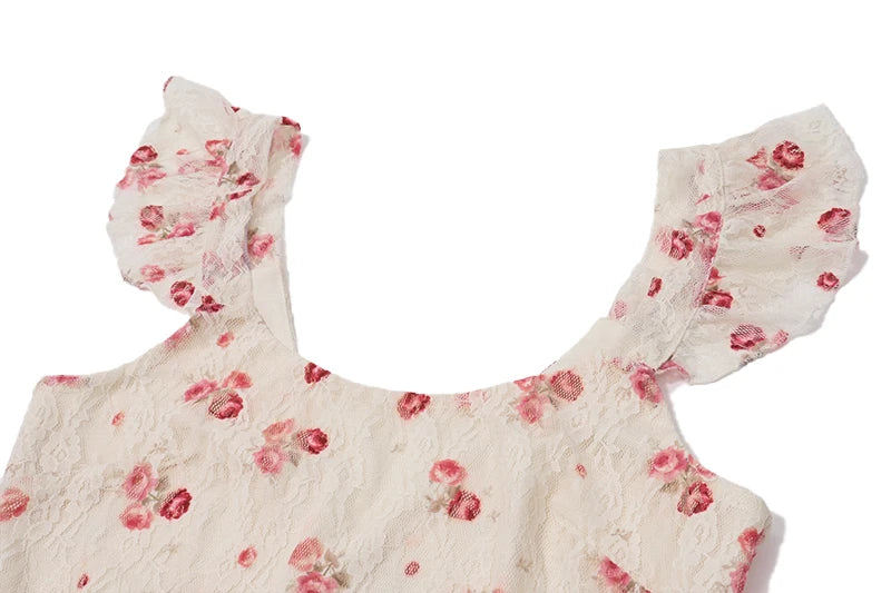 WhereMery Sexy Square-neck Long Maxi Dress Y2K Elegant Vintage Floral Printed Party Dresses Spring Summer Holiday Style Vestidos