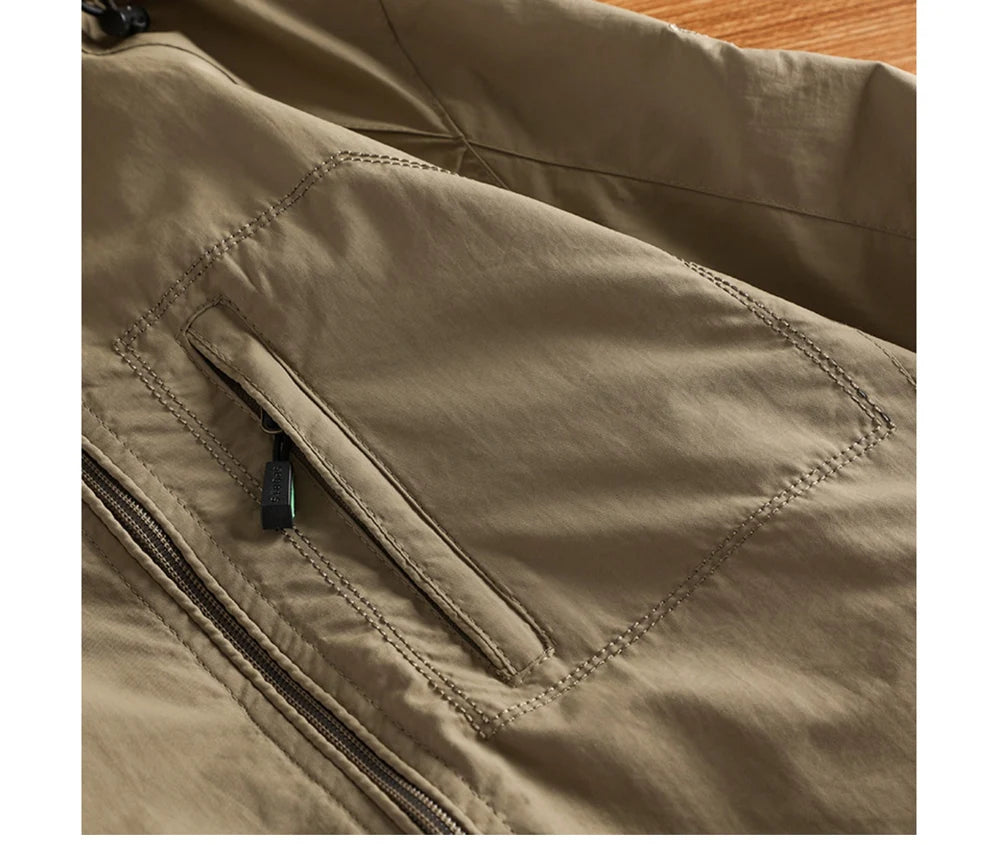 Autumn Men's Hiking Waterproof Jackets Men Outdoor Quick Dry Sports Climbing Hooded Coats Men Breathable Windbreaker Jackets 5XL