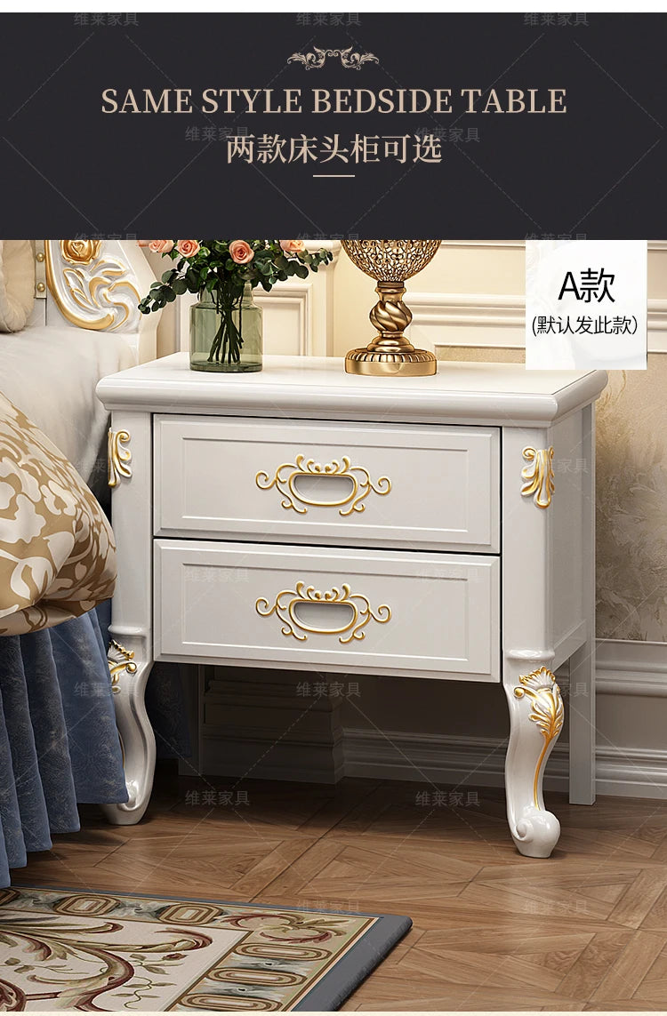 European Luxury Bed Bedroom Comfortable Ergonomic Double Sleeping Safe Bed Sun Princess Cama Solteiro Lounge Suite Furniture