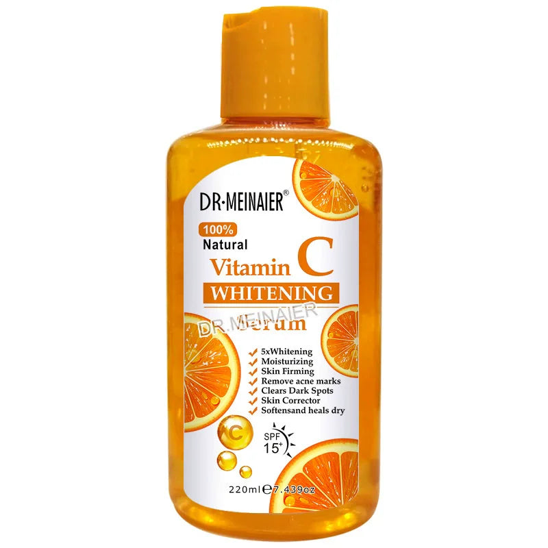 Vitamin C AHA Essence Original liquid Face Serum Brightning Moisturizing Turmeric Repairing Anti Aging Lifting Skin Care 220ml