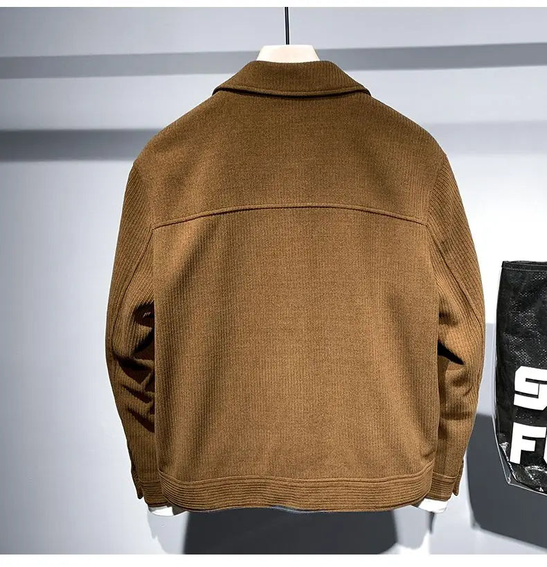 Jacket Men's Lapel Loose and Simple Jacket Trendy Brand Youth Coat Fashionable and Personalized Top Men