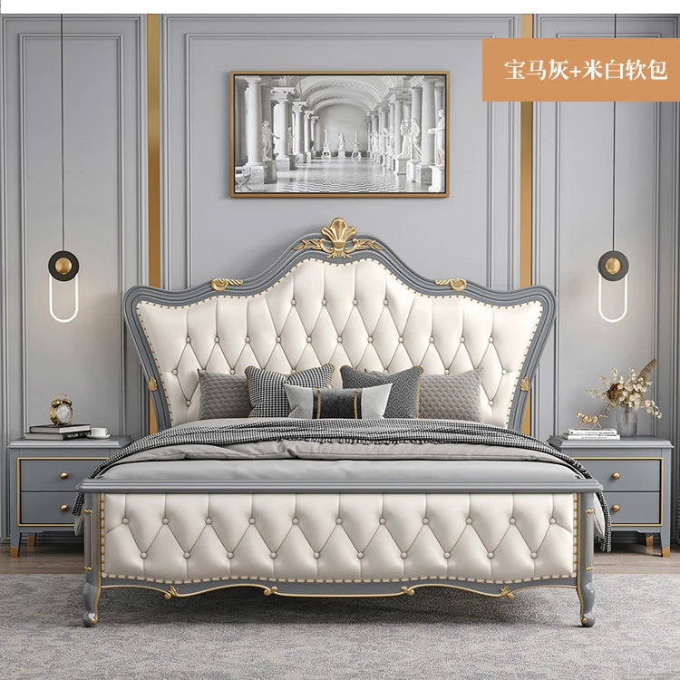 Space Saving Marriage Bed European Luxury Queen Size Double Bed Storage Multifunctional Cama De Casal Luxuosa Home Furniture