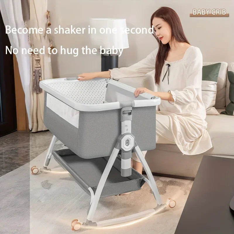 Folding Bed Children Multi Functional Baby Crib Foldable Height Adjustment Splicing Cama Plegables Para Children's Furniture