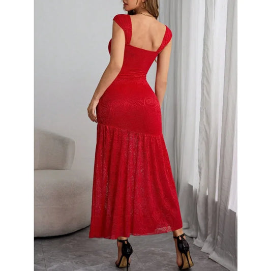 Women's Elegant Dark Waist-hugging Dress