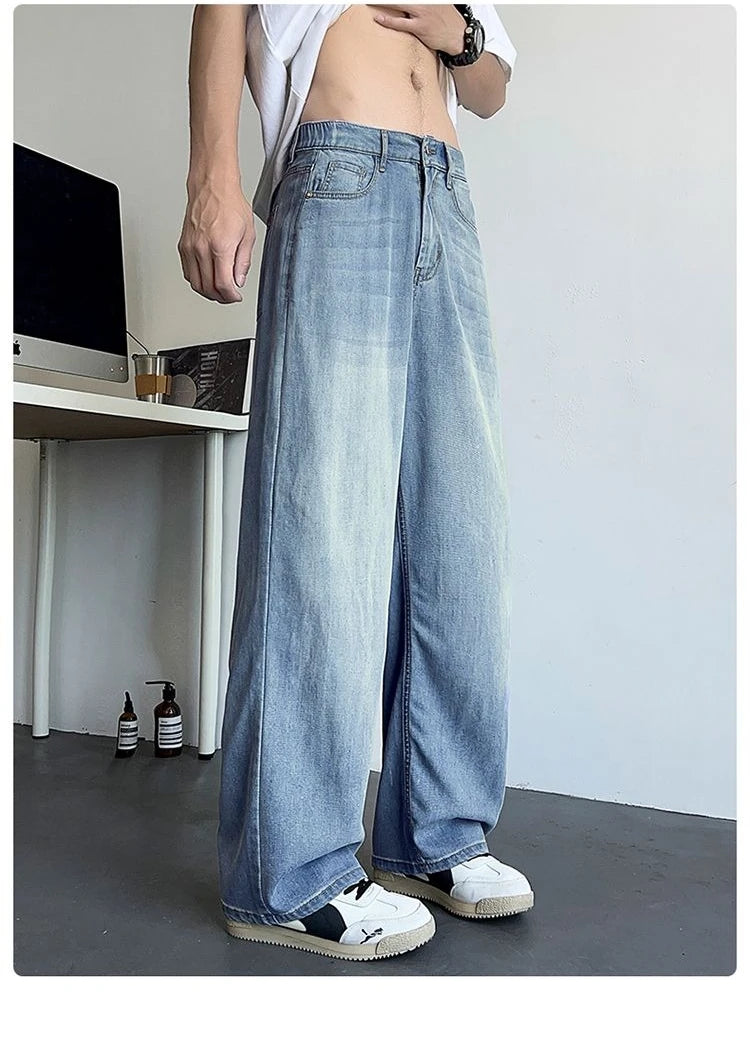 Mens Jeans Large Denim Jeans for Teens Trousers for Men Jean Baggy Pants Men's Fashion Man Male Trendyol Streetwear Korean Men´s