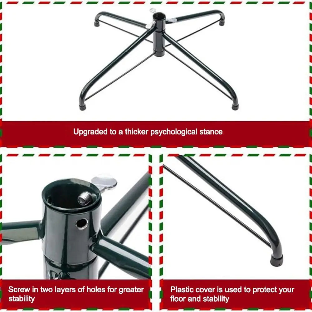Durable Metal Christmas Tree Stand Base Sturdy Rotating Xmas Tree Holder Christmas Tree Stand Legs Christmas Tree Accessory