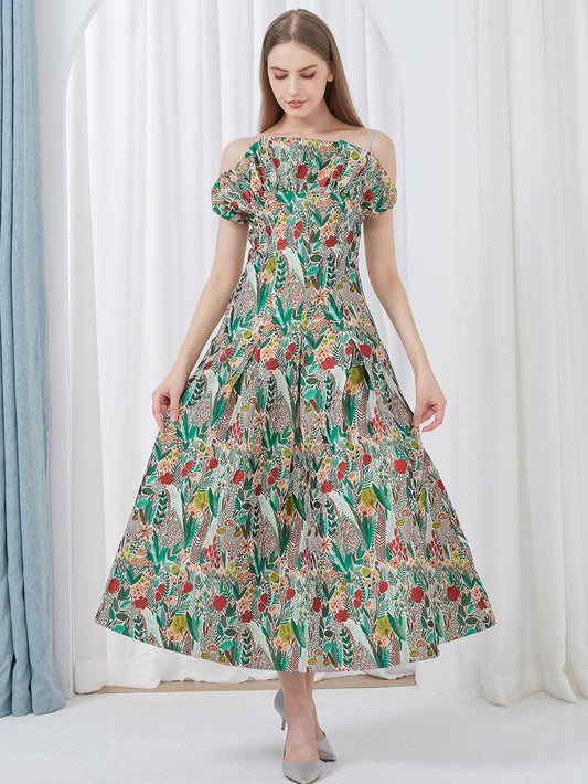 DEVCHATA Elegant Women Dress Embroidery Sleeveless Summer Fashion Spaghetti Straps Vintage Party Gown Luxury Banquet Vestido