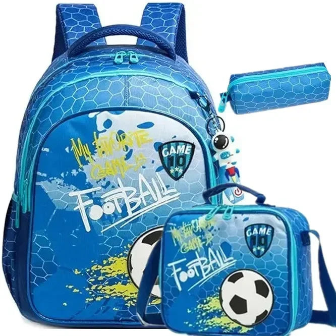 Children's School Bag for Boys Waterproof Backpack Set with Thermal Bag School Boy Backpack Elementary Student Shoulder Bag