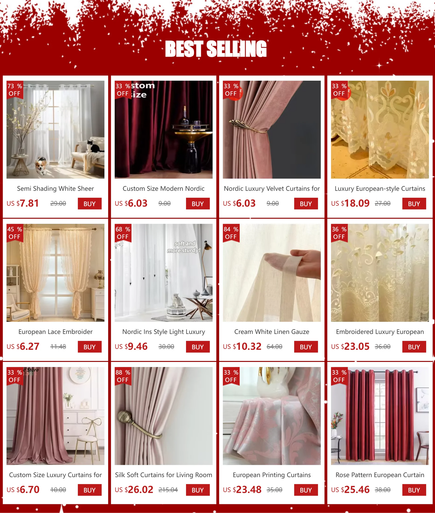 Modern Curtains for Living Room and Bedroom Simple High-end Thickened High-precision Windows Customized Home Decoration