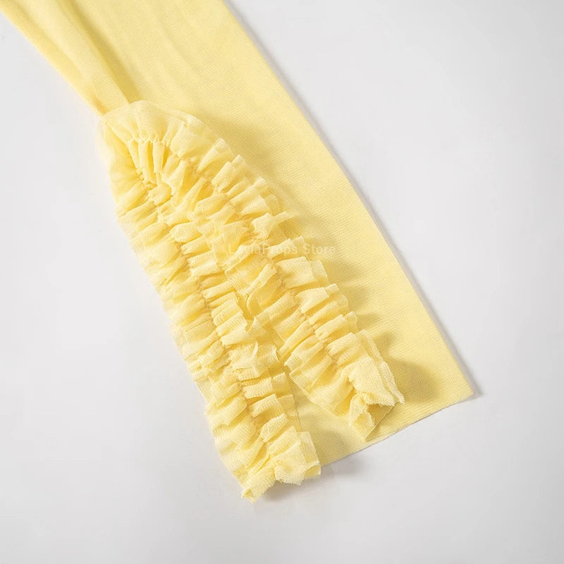 Maternity Dresses Elegant Maternity Party Dress with Hollow Out Design Ruffled Hem Perfect for Maternity Photo shoots