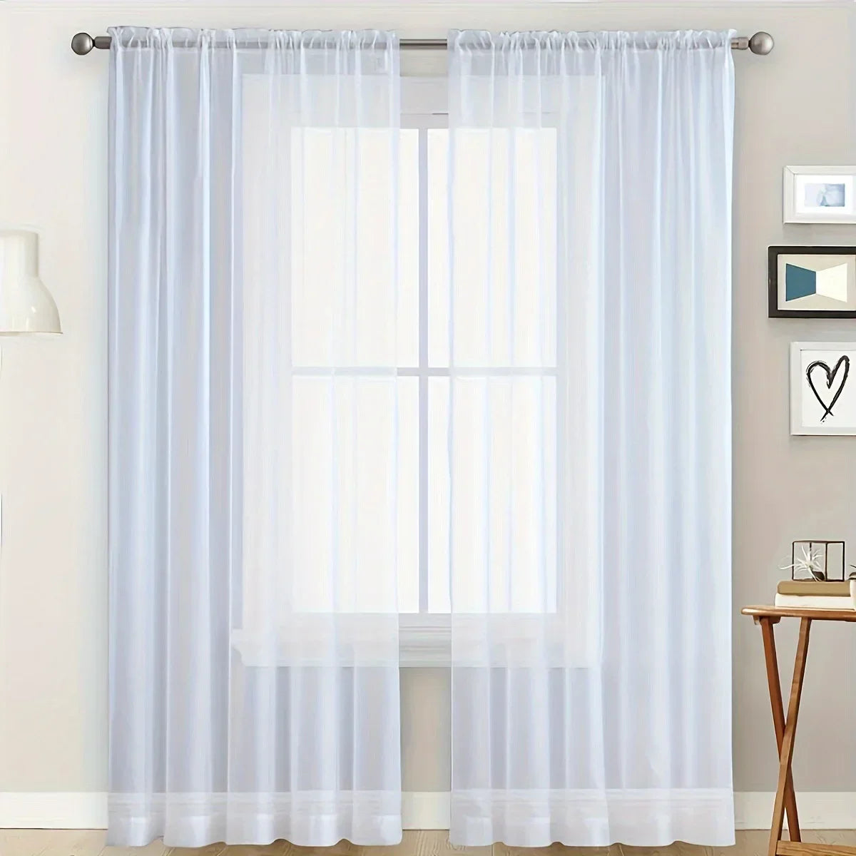 140*260cm Chiffon Sheer Window Curtains  for Living Room Modern Simple Curtain Gauze Semi-blackout Balcony Thin Window Screen
