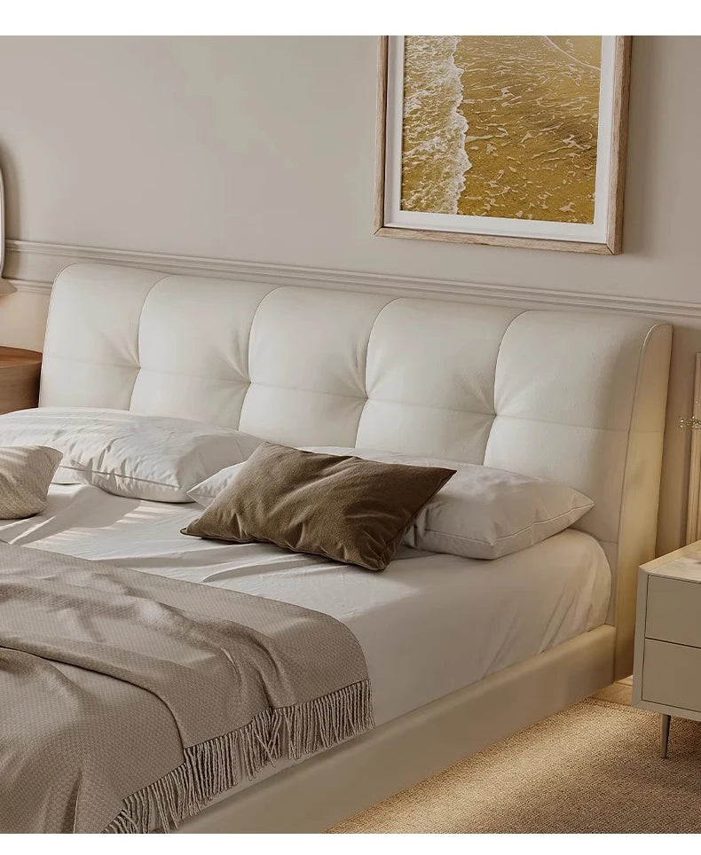 Genuine Leather Soft Bed Modern Design Bed Bett, Cama Fashion King/Queen Size Bedroom Furniture