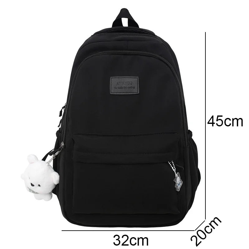 New Female Fashion Lady High Capacity Waterproof College Backpack Trendy Girls Laptop School Bags Cute Girl Travel Book Bag