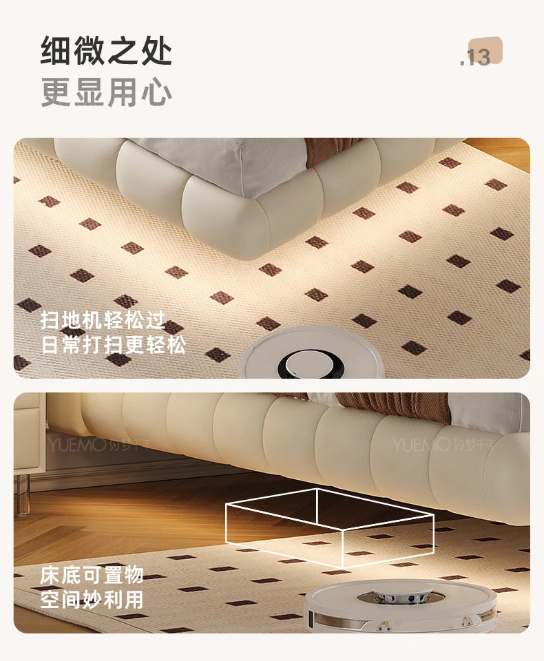 Pretty Elegant Double Bed Frame Mattress White Comferter Bed Queen Size Cama Matrimonial Bedroom Furniture