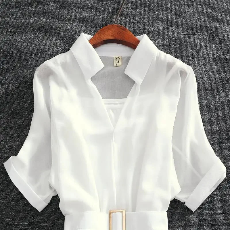 Women's Dress Sundress Clothing Female Dresses 2024 Slip Mini Short White Silk Satin Chiffon Loose Xxl Chic and Elegant Pretty X