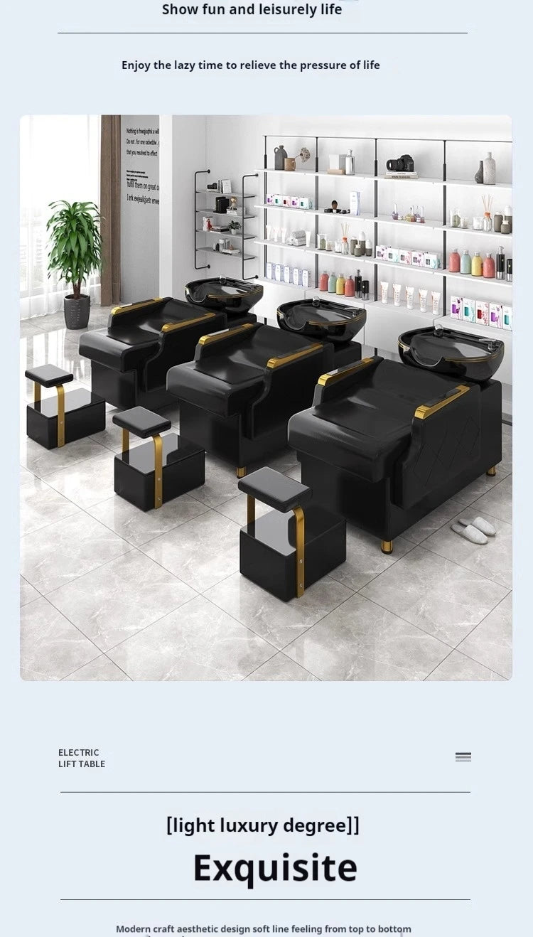 Modern Comfortable Shampoo Bed Luxury Nordic Fashion Custom Shampoo Bed Delicacy Delicacy Cadeira De Barbearia Salon Furniture