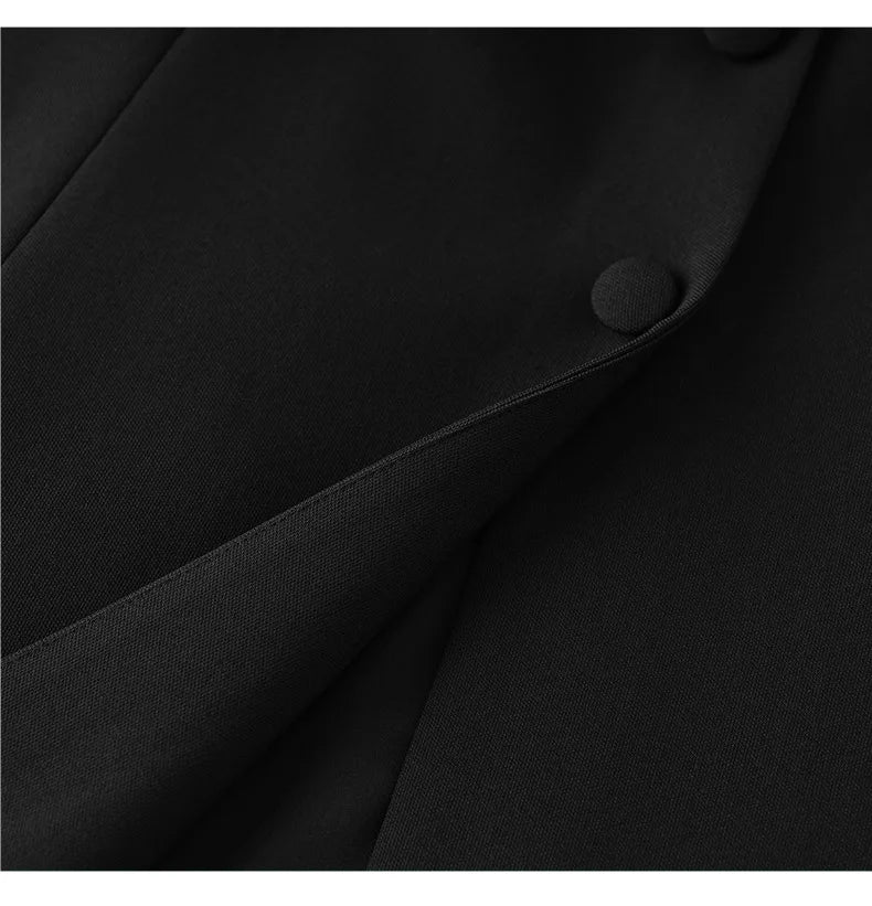 Dresses For Women 2024 Luxury Brand Autumn Long Dress Women's Turn-down Collar Sleeves Single Breasted Sashes Office Lady