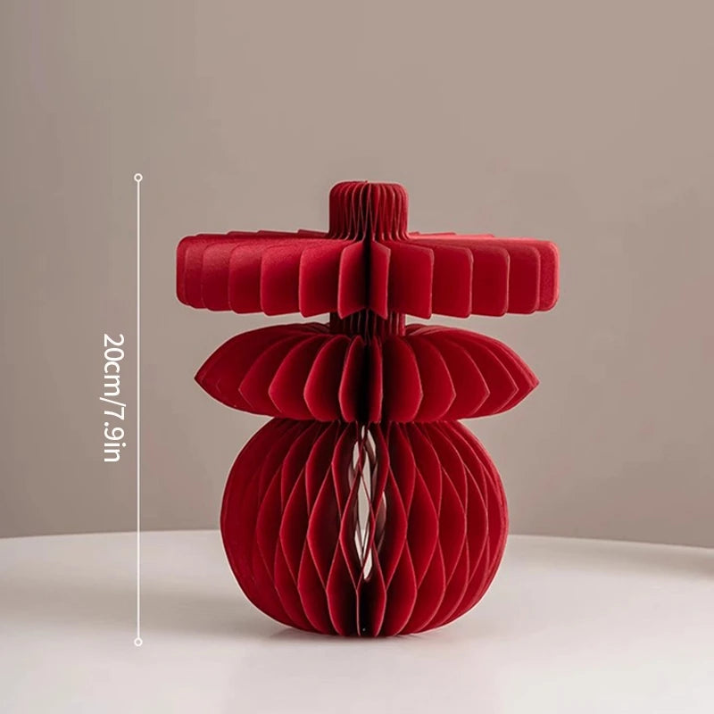 Folding Christmas Tree Decoration Honeycomb Origami Christmas Tree Base Home Space Layout Artificial Decorated Christmas Tree