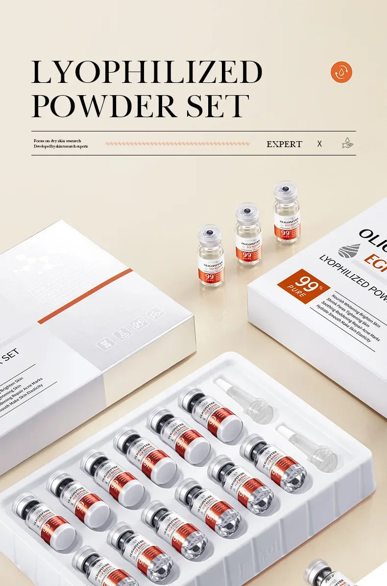 Facial  Serum Yeast Freeze-Dried Power Skin Care Set Shrink Pores Moisturizing Brighten Anti Aging Peptides Essence