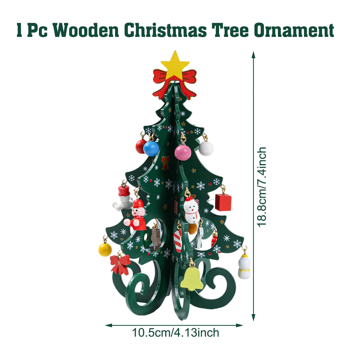 Christmas DIY Tree wooden Ornament Happy 2026 New Year DIY Table Home Decoration Xmas Navidad Merry Christmas Mini Trees