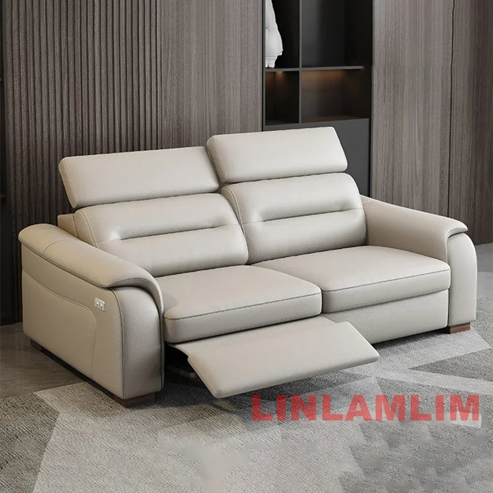 Linlamlim Multifunctional Convertible Sofa Bed With Eletric Recliner, Folding Sofa Cama With Power Reclining Seats & Storage Box
