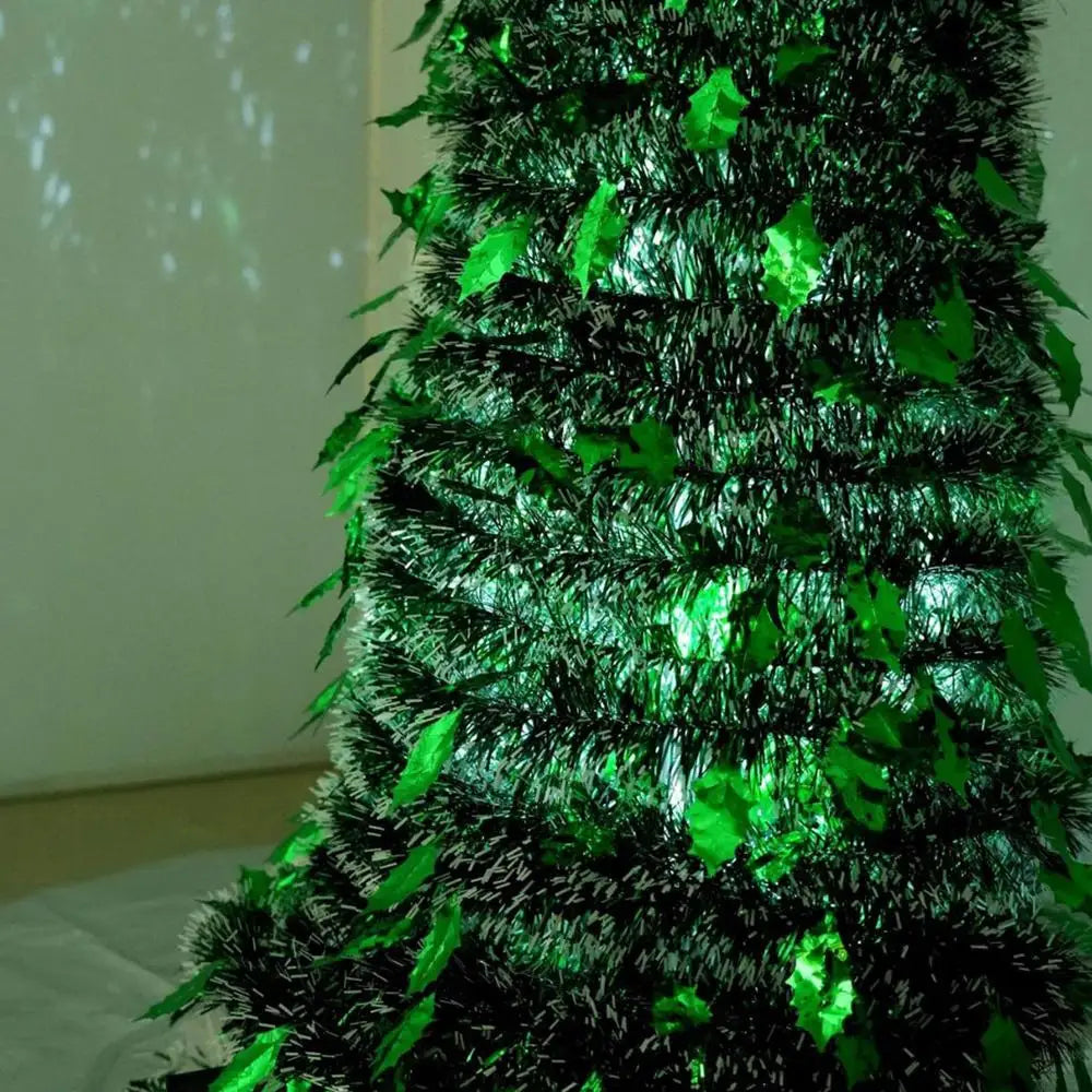 Christmas Tree 5 Ft Festival Ornament Faux Foldable Christmas Tree Christmas Decoration for Winter Holiday Season Decor Indoor