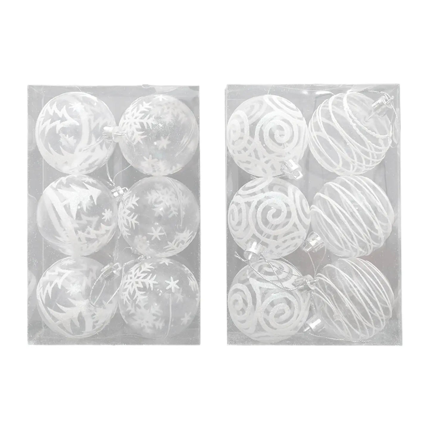 6Pcs Christmas Tree Balls 60mm Small Christmas Tree Decoration Ornaments for Xmas Christmas Tree Festive Home Party Wedding