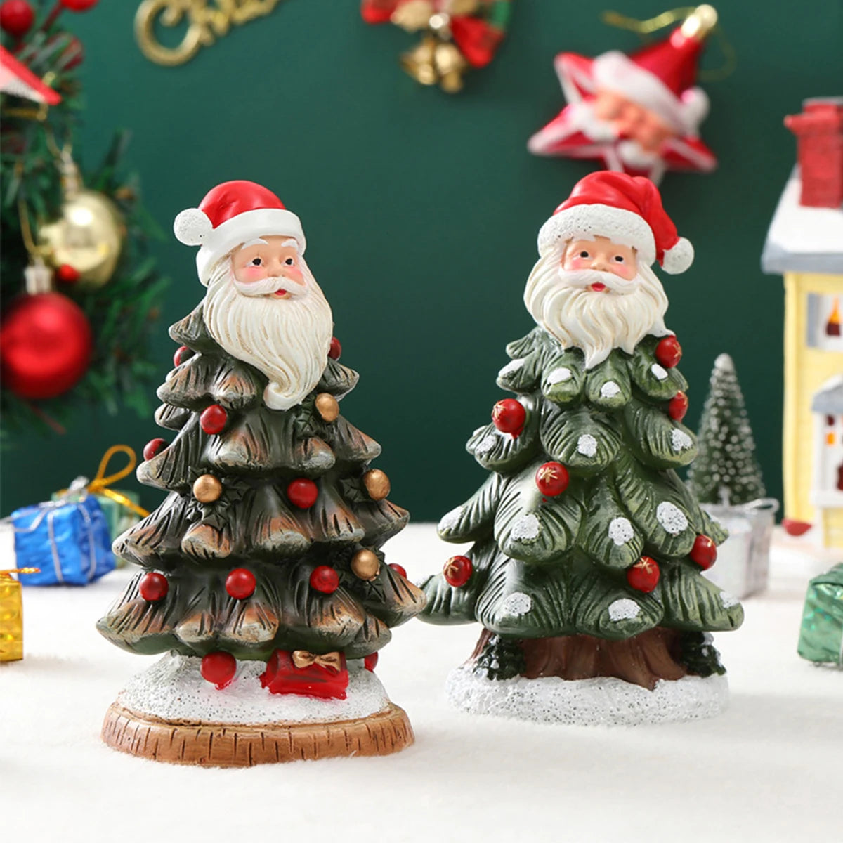 Christmas Tree Decor Resin Crafts Desktop Holiday Atmosphere Scene Decorations Christmas Gifts