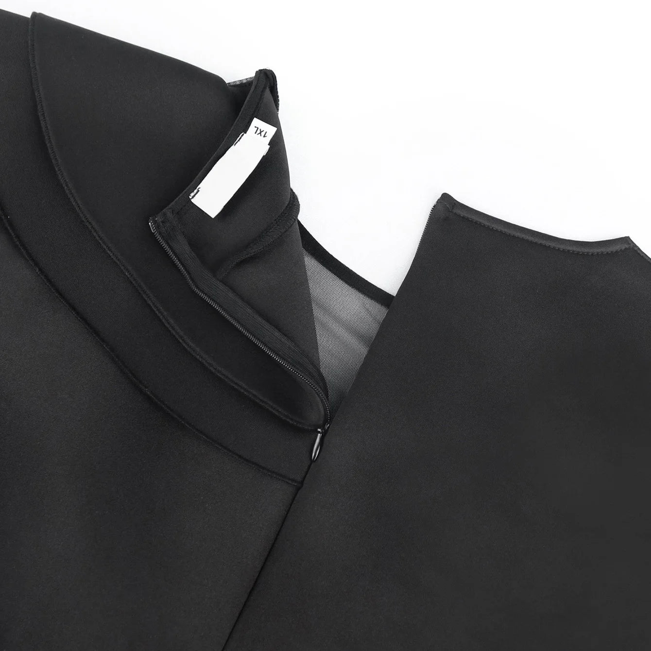 Elegant Dresses Woman 2024 Luxury O Neck Transparent Beaded Ruffles Full Sleeve Sheath Package Hips Mid Calf Birthday Party Robe