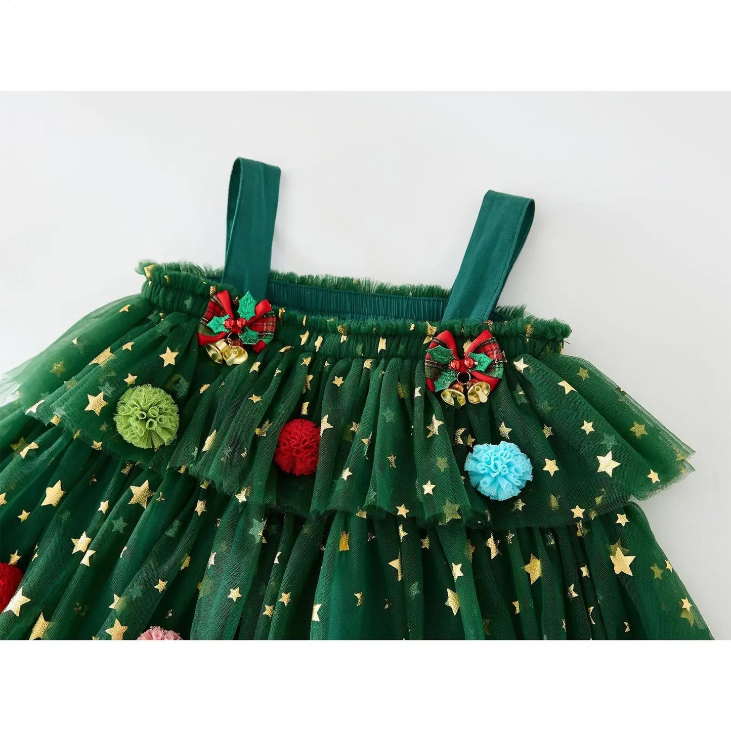 Christmas Dresses For Girls Fashion Girls Dress Glitter Clothes Tiered Outfit For Event Party Birthday Outdoor Activities Club