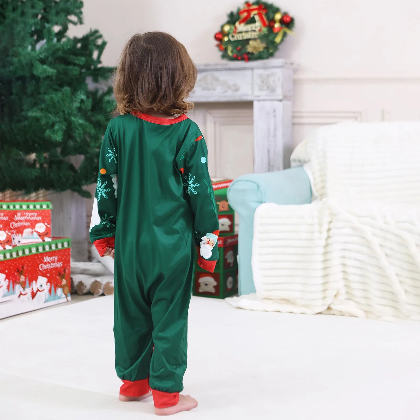 New Year's Clothes 2025 Family Look Pjs Cute Cartoon Parent-child Matching Pajamas Set Baby Dog Romper Pjs Full Sleeve Sleepwear