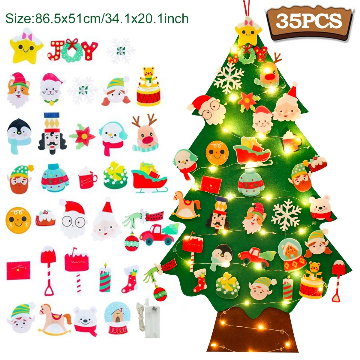 Kids DIY Felt Christmas Tree Merry Christmas Decorations For Home 2025 Christmas Ornaments Navidad 2026 New Year Gifts Xmas Tree