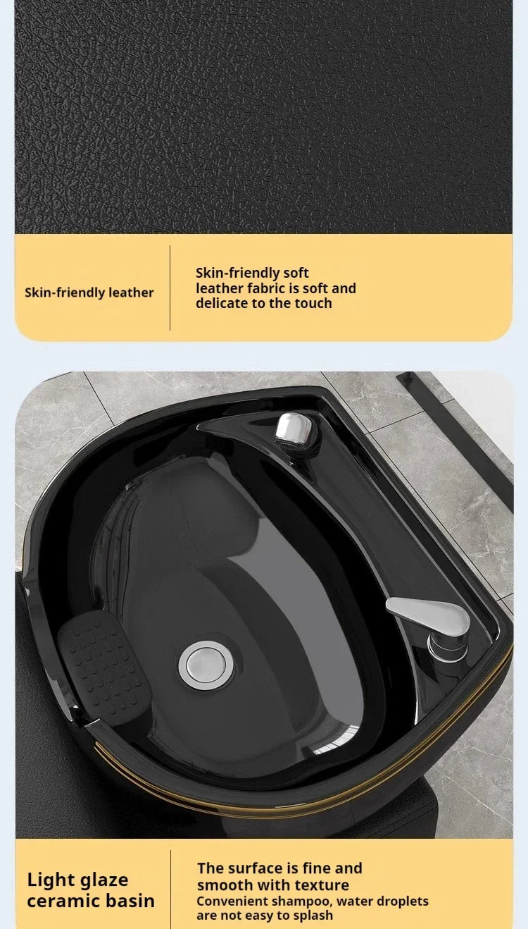 Simple Comfortable Shampoo Bed Modern Nordic Fashion Custom Shampoo Bed Delicacy Delicacy Cadeira De Barbearia Salon Furniture