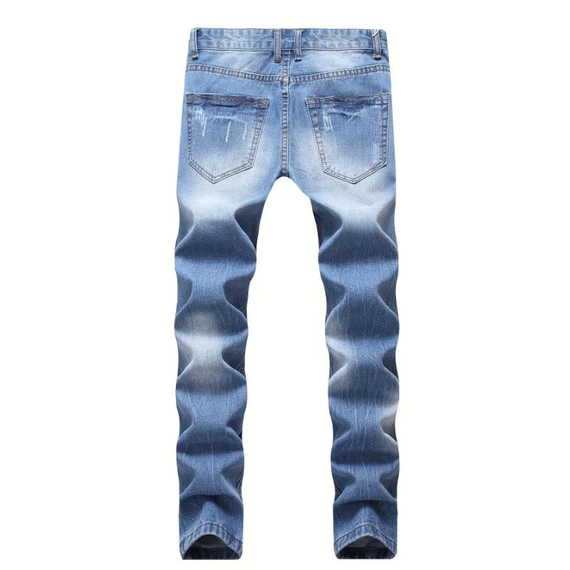 Male Clothes New in Pants Classic Man Pants Sport Men's Jeans Straight-Ripped Trousers Jeans Sex Products Y2k Clothing Set