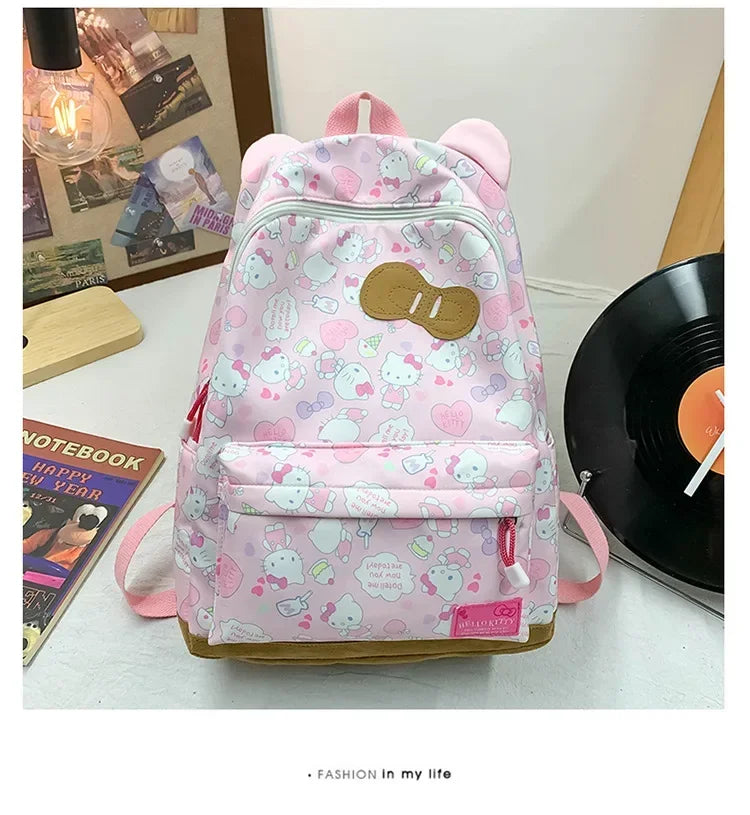 Sanrio Ins Style New Hellokitty Student Schoolbag Cute Hello Kitty Backpack Large Capacity Backpack